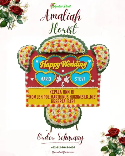 Karangan Papan Bunga Pernikahan di Dulalowo Timur